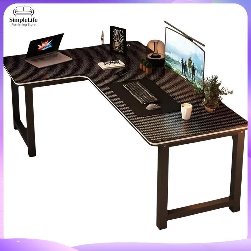 Desk Setup Pc - Narożne biurko gamingowe z półką do