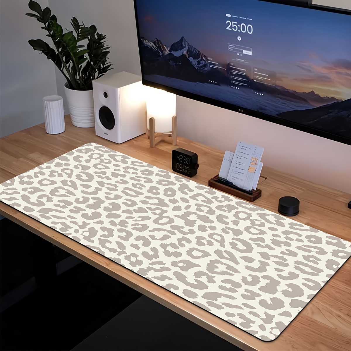 Desk Setup Beige - Podkładka pod klawiaturę i mysz XL/XXL
