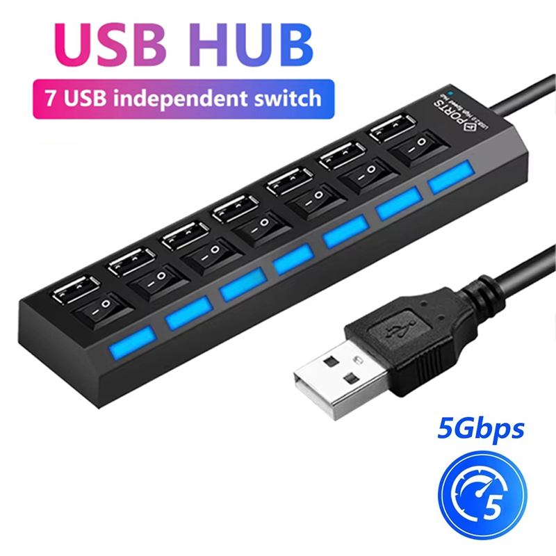 Desk Setup Usb Hub - Rozdzielacz USB 2.0 z 7 portami