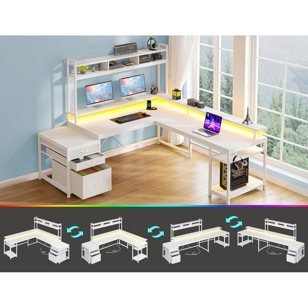Biurko w kształcie litery L o  – L Shaped Desk Setup recenzja i cena