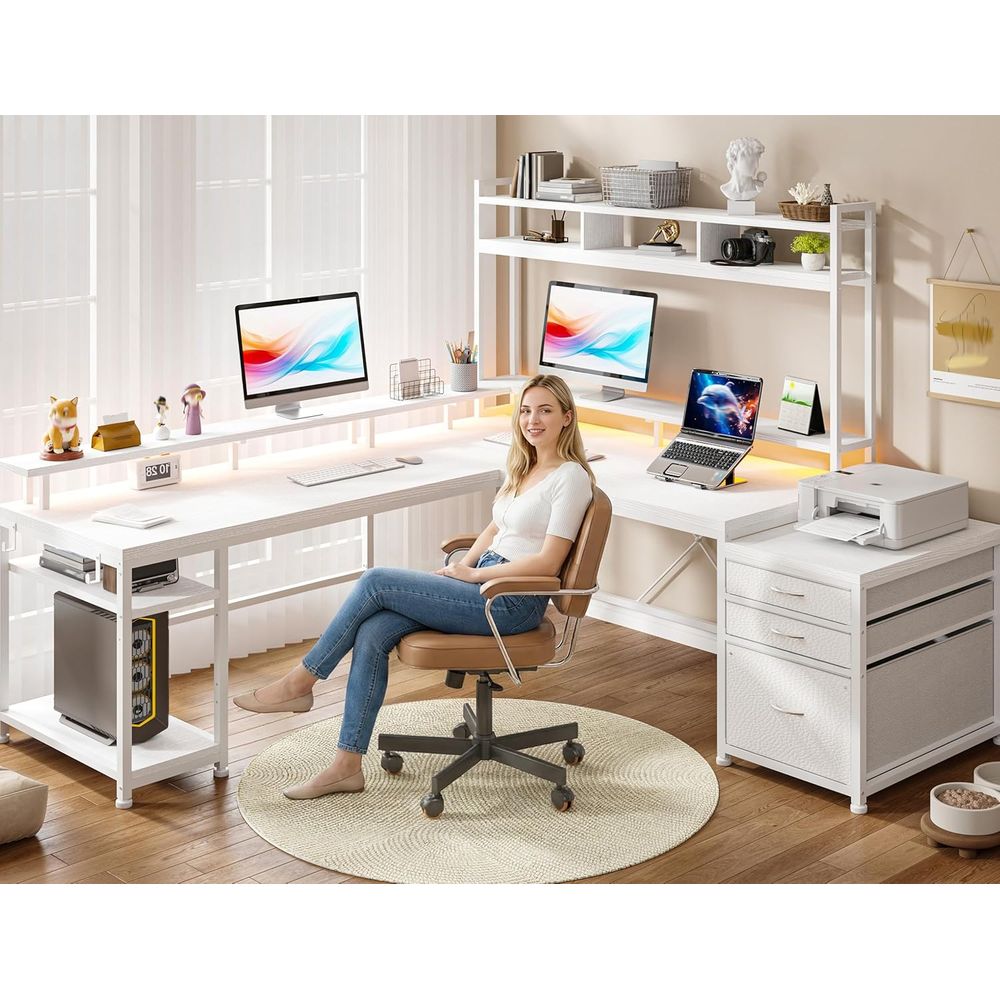 Biurko w kształcie litery L o  – L Shaped Desk Setup recenzja i cena