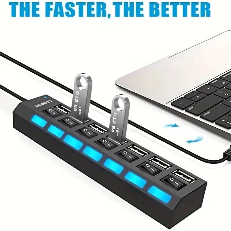 Szybki 4/7 portów USB HUB 2.0  – Desk Setup Usb Hub recenzja i cena