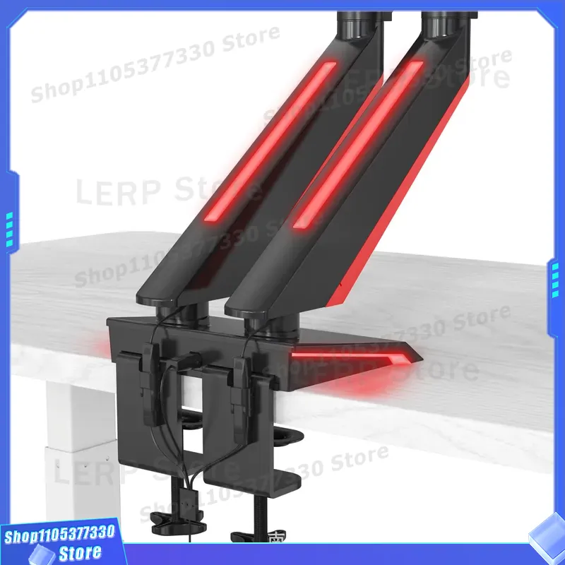 Aluminiowe podwójne uchwyty na – Desk Setup With Monitor Arm recenzja i cena