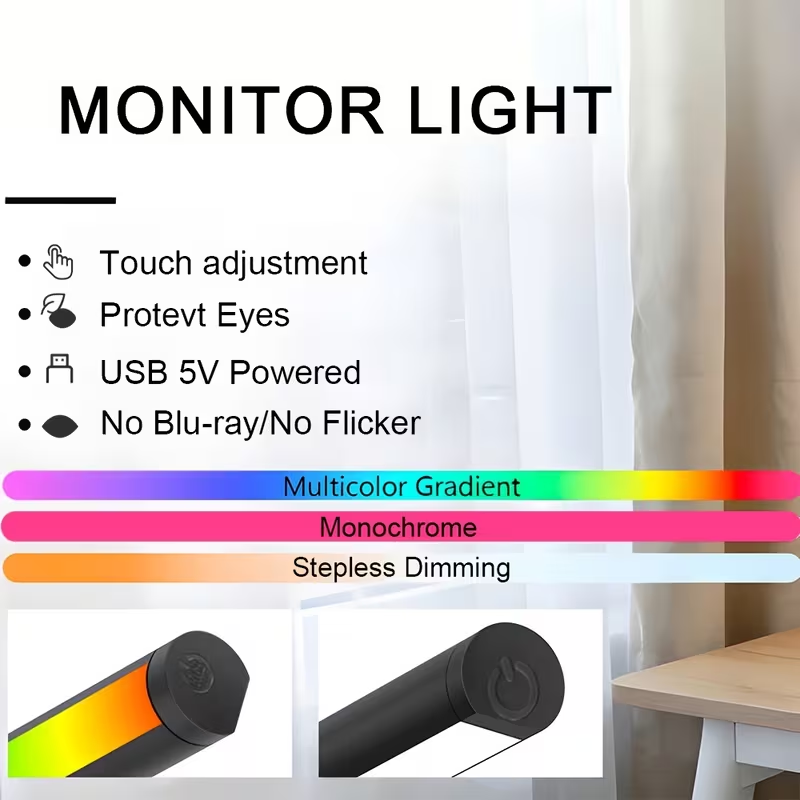 Listwa świetlna LED do monitor – Desk Setup For Studying recenzja i cena