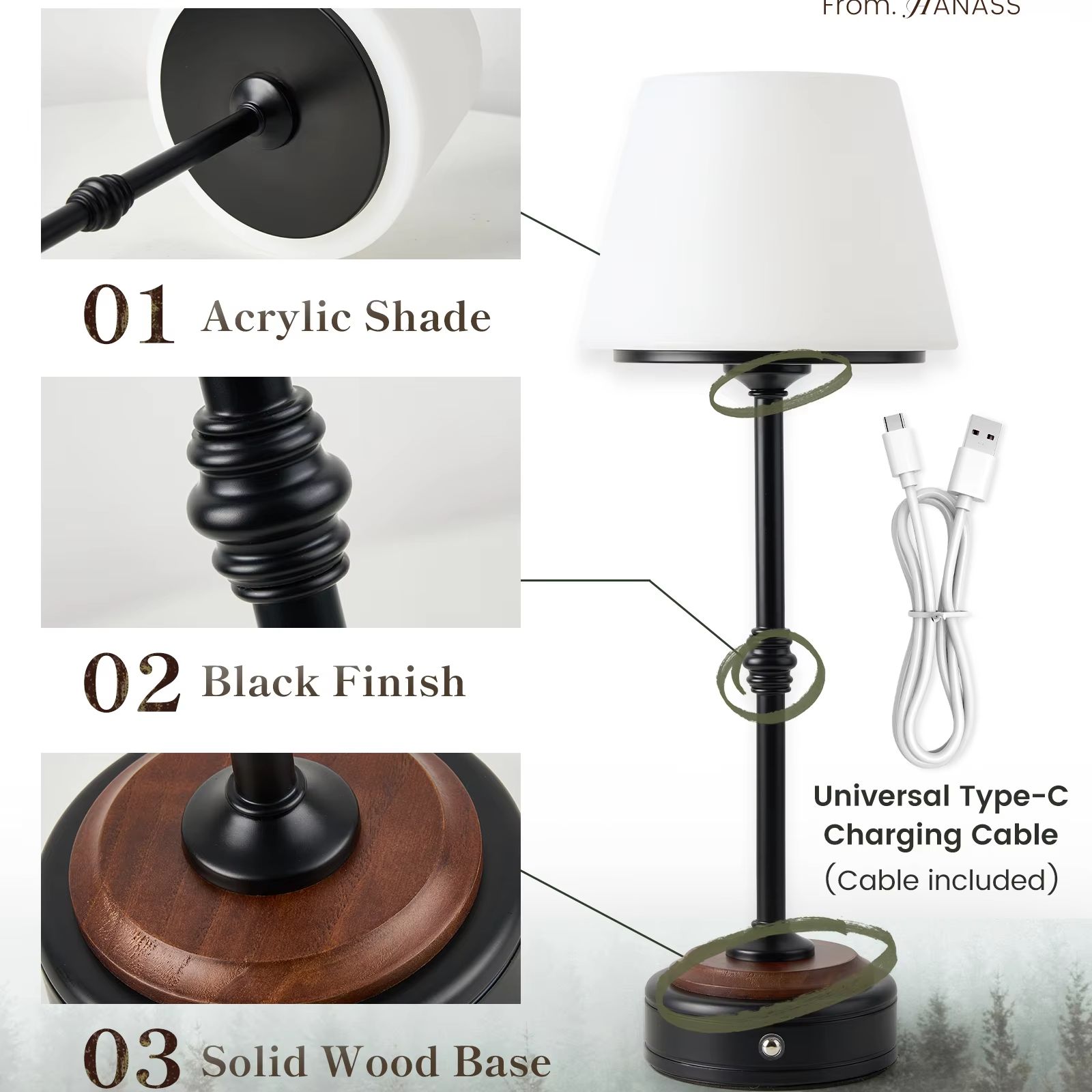 Bezprzewodowe lampki stołowe,  – Desk Setup Lamp recenzja i cena