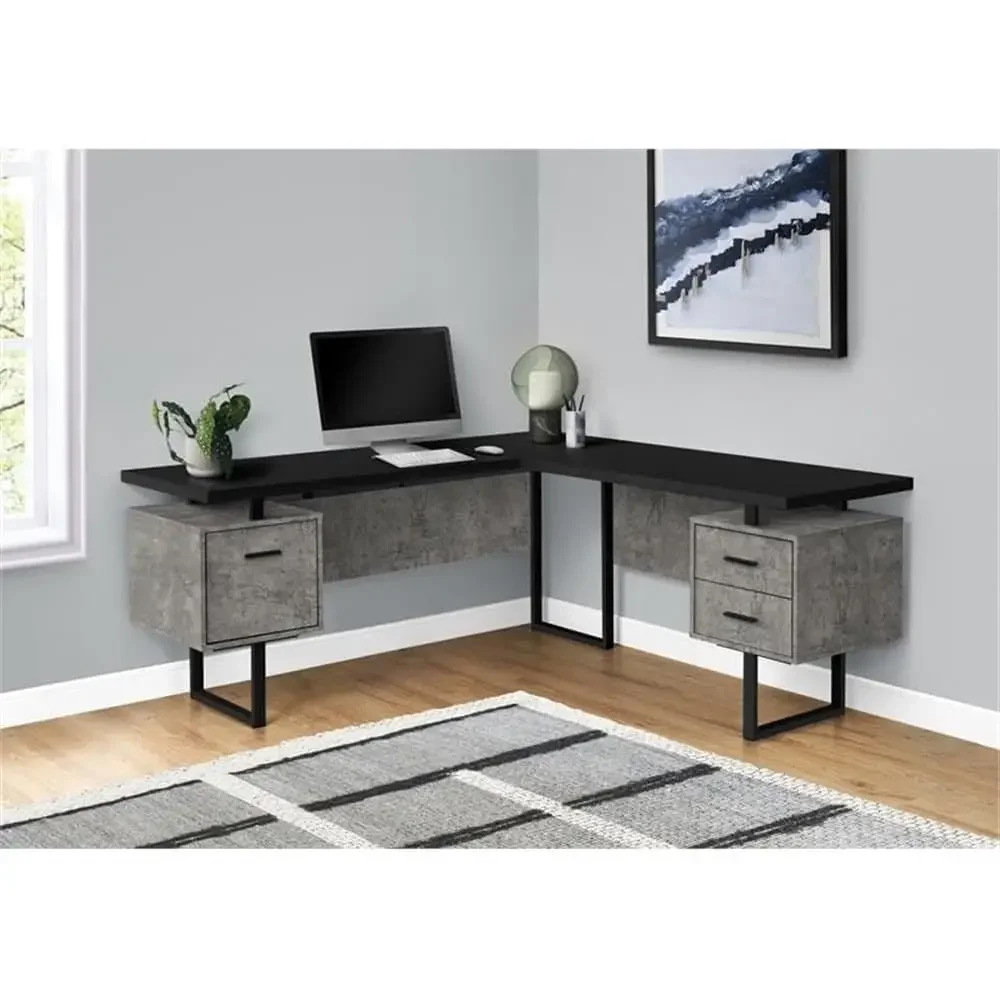 Biurko komputerowe w kształcie – Desk Setup Grey recenzja i cena