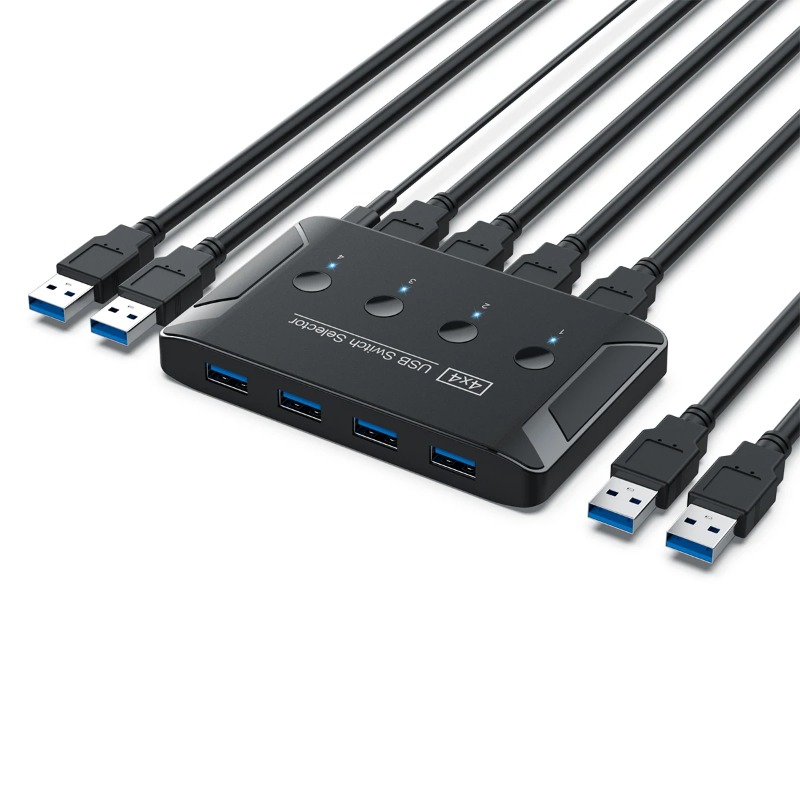 Przełącznik KVM USB3.0 4 Wejśc – Desk Setup Usb Hub recenzja i cena