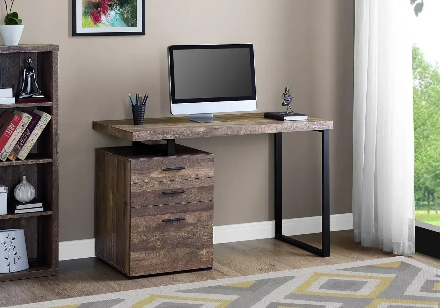 Biurko komputerowe z szafką na – L Shaped Desk Setup recenzja i cena