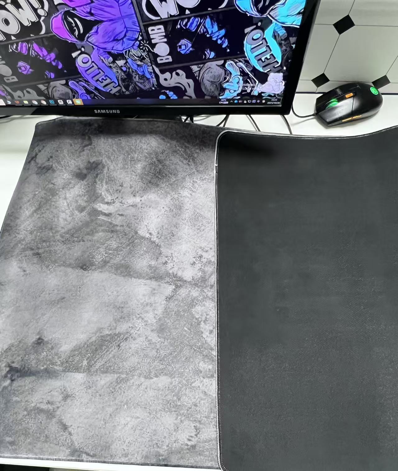 Szara Marmurkowa Duża Podkładk – Desk Setup Grey recenzja i cena