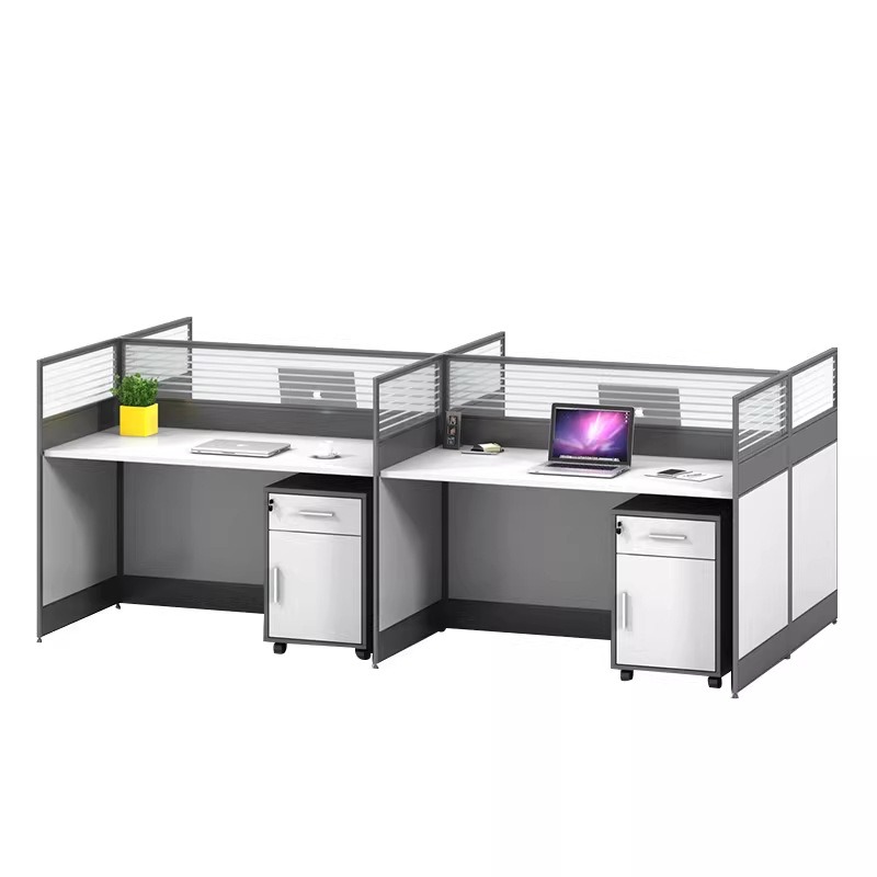 Białe biurko do biura dla 2, 4 – L Shaped Desk Setup recenzja i cena