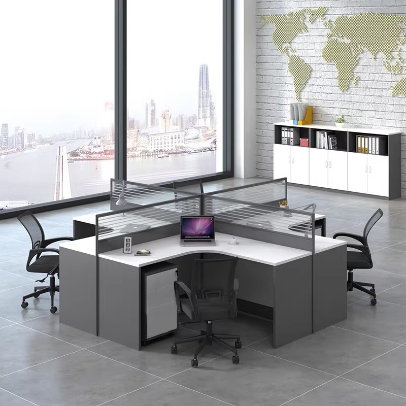 Białe biurko do biura dla 2, 4 – L Shaped Desk Setup recenzja i cena