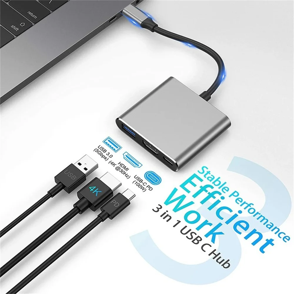 Adapter USB C HUB 3-w-1 z wiel – Desk Setup Usb Hub recenzja i cena
