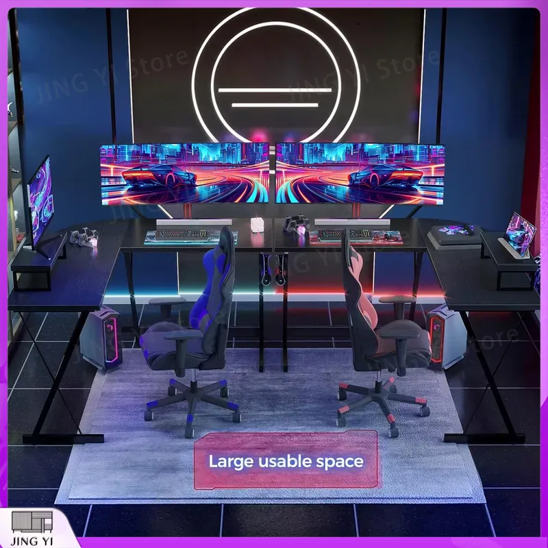 Biurko gamingowe w kształcie l – L Shaped Desk Setup recenzja i cena