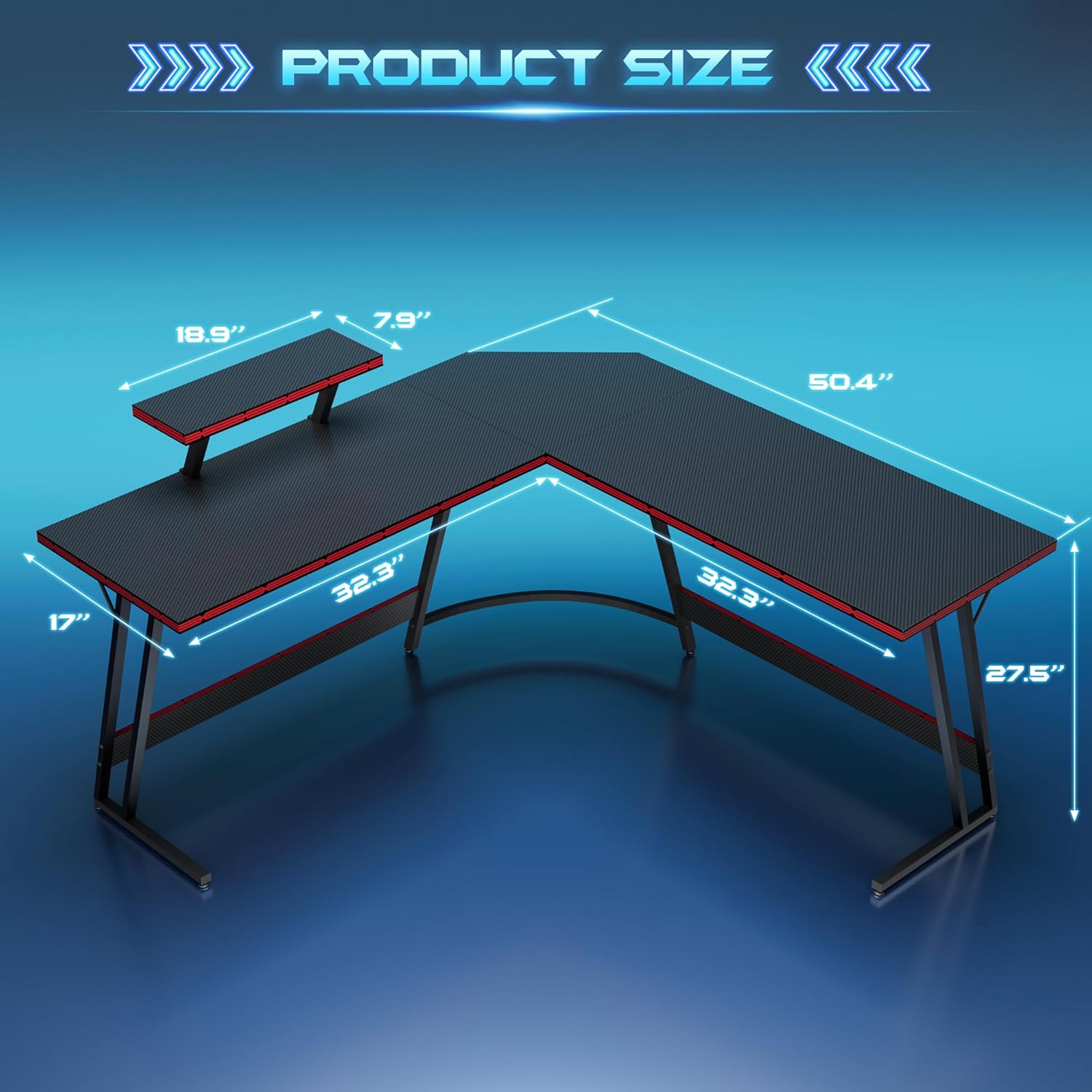 Regulowane biurko gamingowe w  – L Shaped Desk Setup recenzja i cena