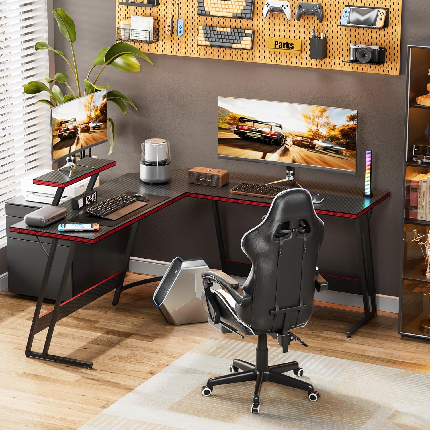 Regulowane biurko gamingowe w  – L Shaped Desk Setup recenzja i cena