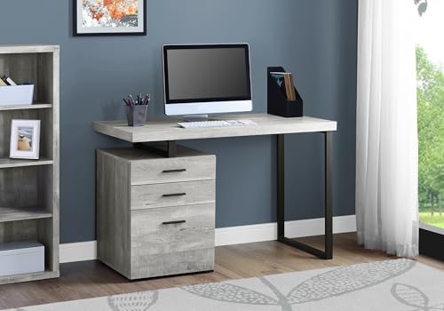 Biurko komputerowe z szafką na – Desk Setup Grey recenzja i cena