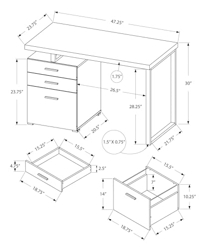 Biurko komputerowe z szafką na – Desk Setup Grey recenzja i cena