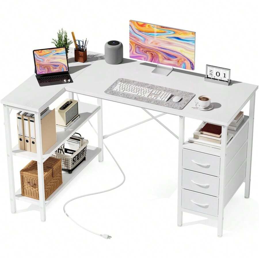 Biurko w kształcie litery L z  – L Shaped Desk Setup recenzja i cena