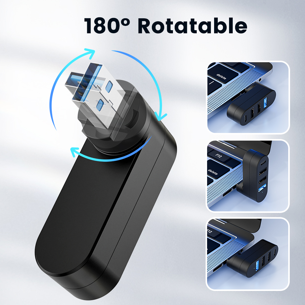 Hub USB 3.0 Mini Splitter Box  – Desk Setup Usb Hub recenzja i cena